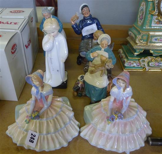 6 Doulton figures